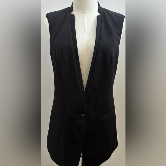 White House Black Market Black Sleeveless Vest - Picture 2 of 5
